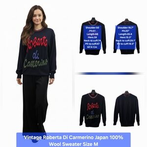 Unisex Vintage Roberta Di Camerino 100% Wool Sweater Size XS/S